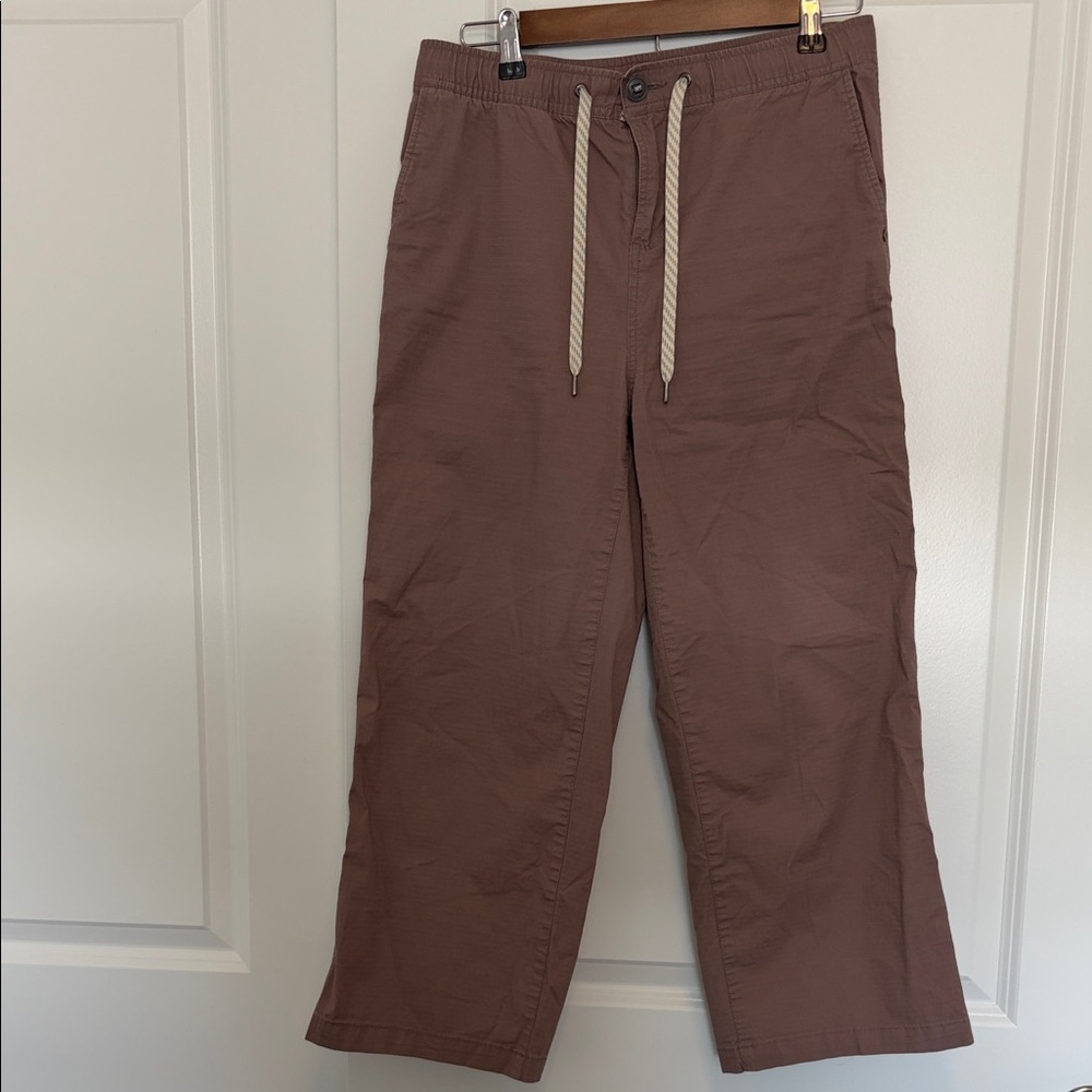 Vuori Women's Rose High Rise Wide Leg Crop Drawstring Pants